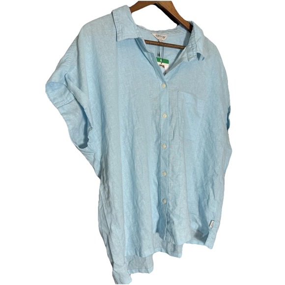 NWT Linen Orvis Classic Collection Summer Top Blouse Women's XL‎ Pastel - Picture 1 of 9